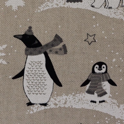 Canvas ♥ EMMA Eisbären/Pinguine grau weiß